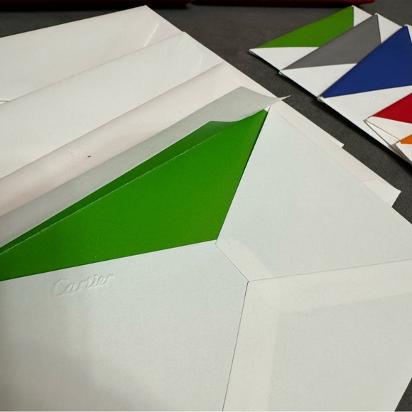 Cartier red box of stationary invitation envelopes only lot of 9 - Picture 7 of 7